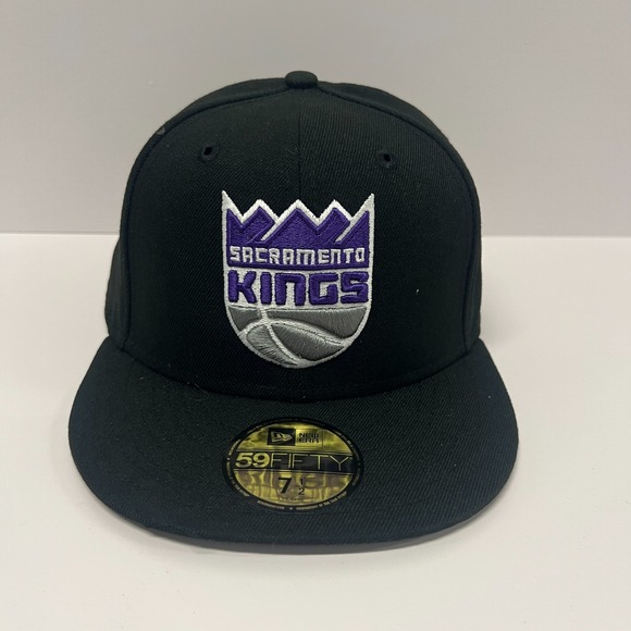 New Era Other - Sacramento Kings Hat Mens New Era 7 1/2 Black 59FIFTY Fitted NBA